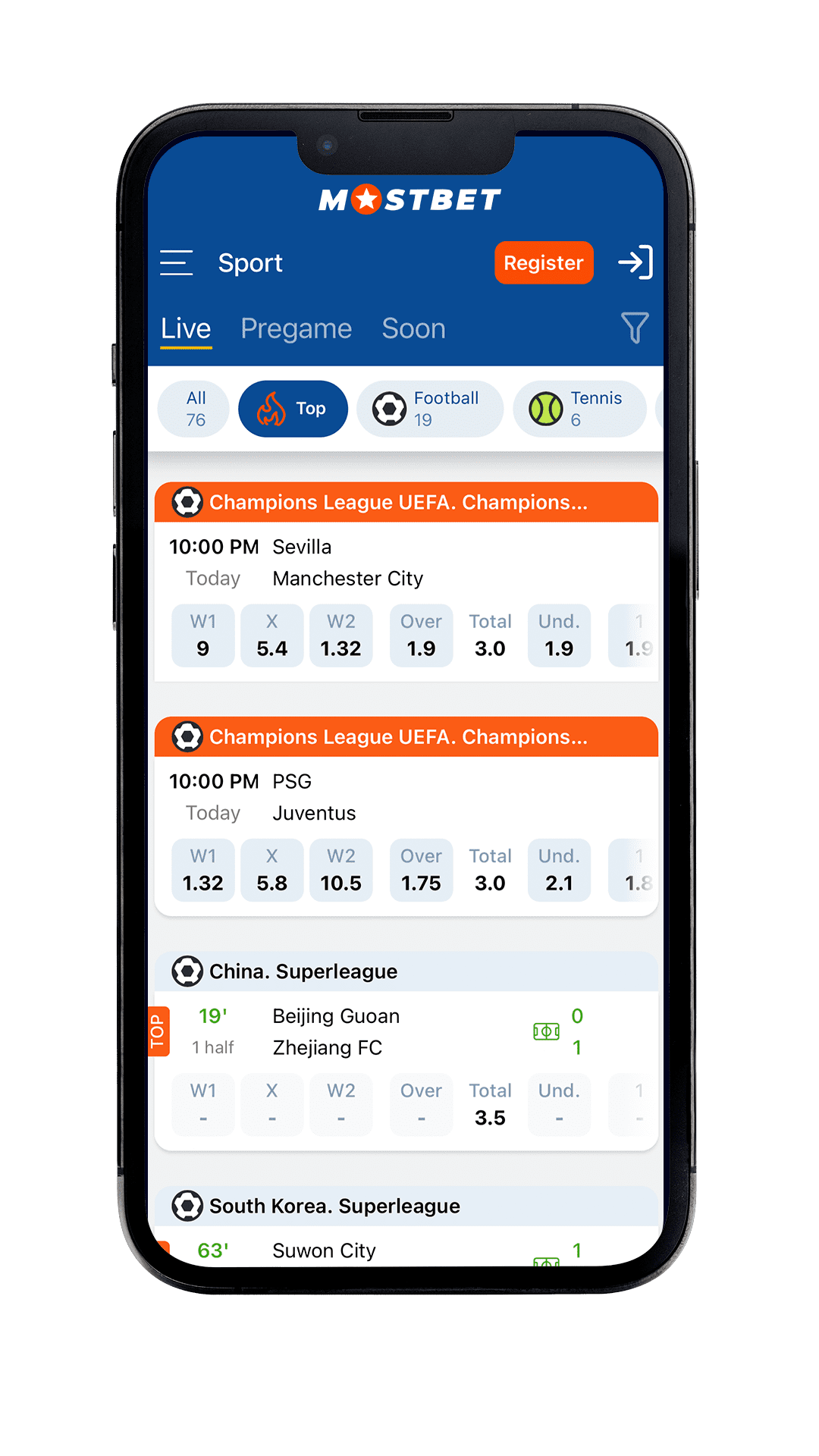iOS Mostbet App